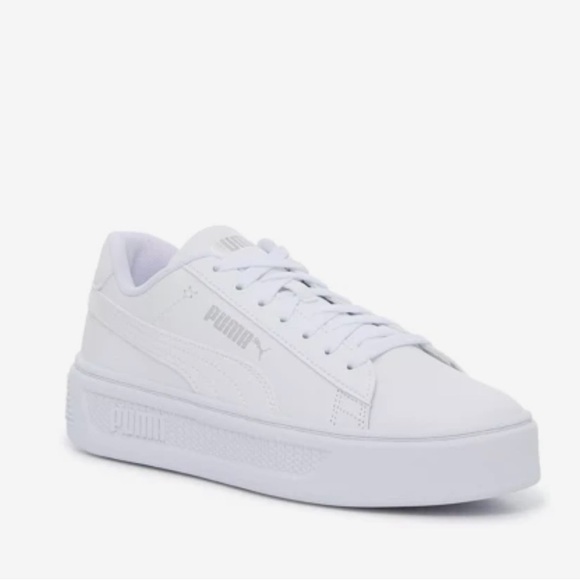 Puma Smash PlatformWhite Sneakers. Size 6. Women’s - Picture 1 of 13